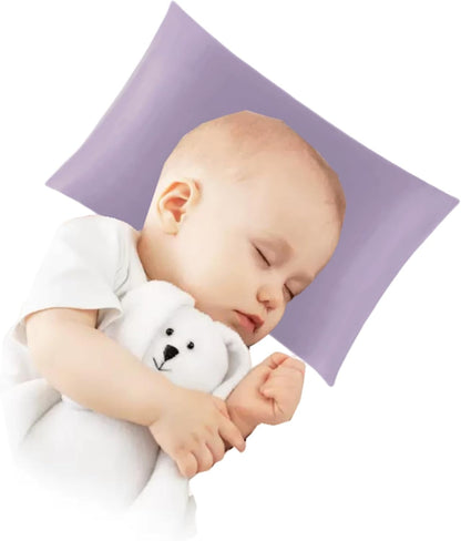 Organic Silk Baby Pillowcase with Zipper, Small 10"x13" Pillow Cover for Boys & Girls, Ideal for