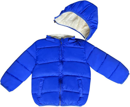 Baby Girls Boys' Winter Fleece Jackets With Hooded Toddler Cotton Dress Warm Lined Coat Outer