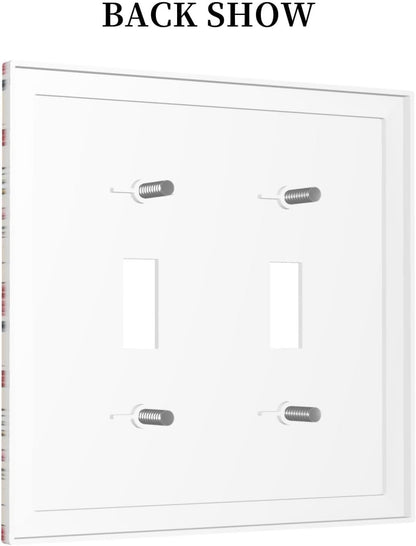 Decorative Switch Plates Vintage Flowers Rose Leaf Bird Butterfly 2 Gang Double Toggle Outlet Light