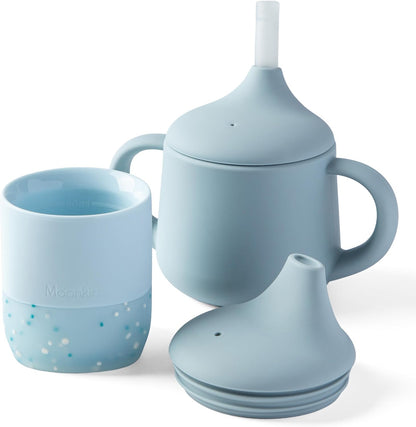 Moonkie Baby Training & Sippy Cup Set | 4 Months+ | Baby-Led Weaning Essential | Gift (Ether Cup