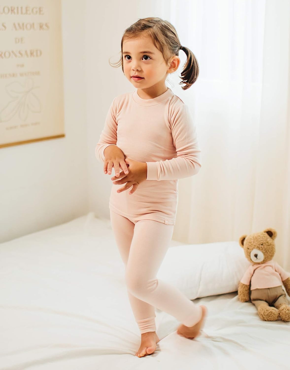 VAENAIT 6M-12Y Toddler Toddler Kids Toddler Girls Boys Soft Comfy Modal Tencel Solid Raglan