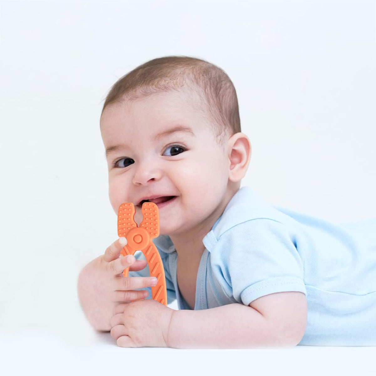 Fu Store 4 Pack Soft Silicone Teething Toys for 0-12 Months 6-24 Months Toddlers Infant Hammer