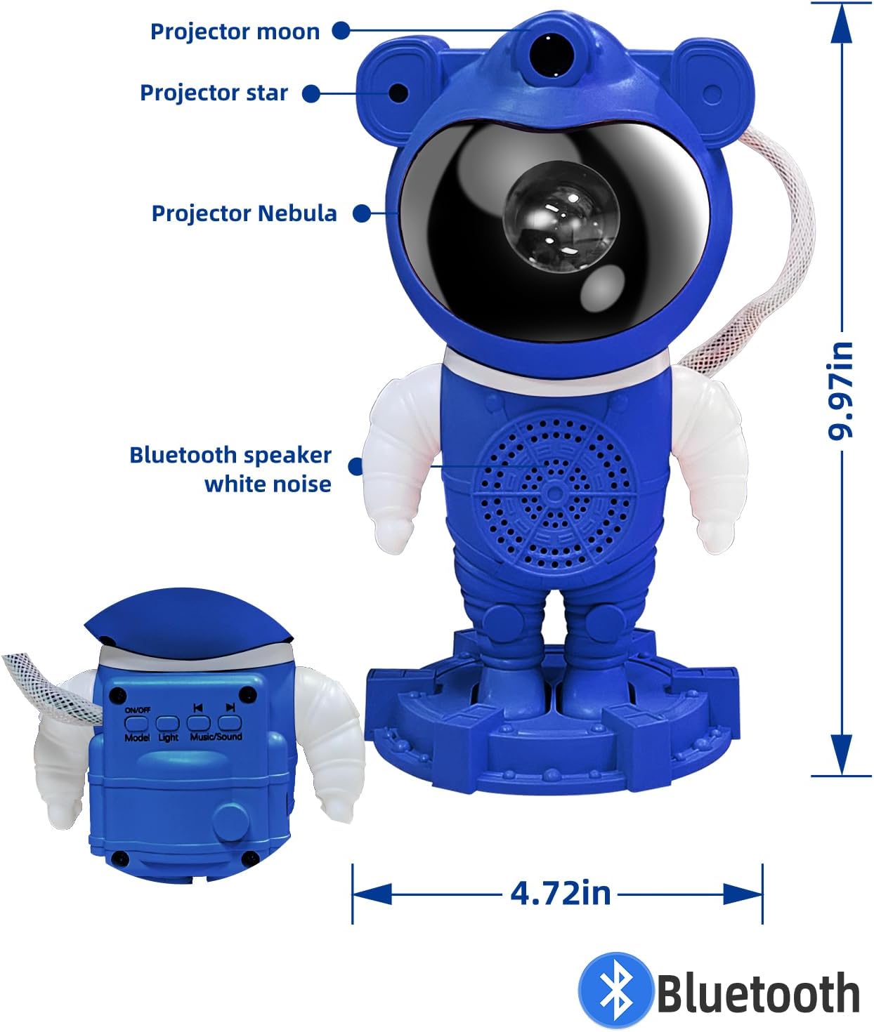 Astronaut Galaxy Projector Night Light for Kids Room,Bedroom Decoration, LED Lights, Star Projector