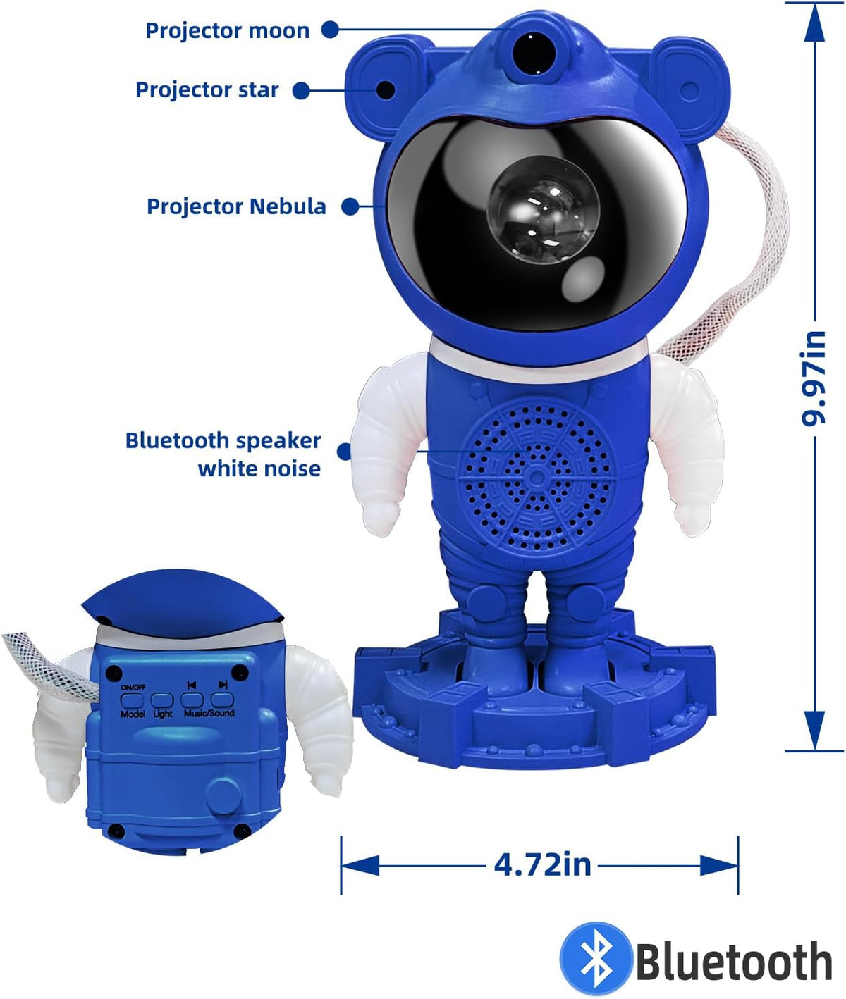 Astronaut Galaxy Projector Night Light for Kids Room,Bedroom Decoration, LED Lights, Star Projector