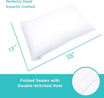 LittleHippo Toddler Pillow (13x18) with Viscose Derived from Bamboo Pillowcase - Hypoallergenic