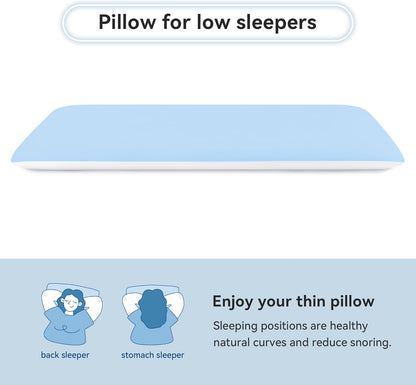 AM AEROMAX 2.75 Inches King Size Hyper Slim Memory Foam Pillow for Stomach and Back Sleepers