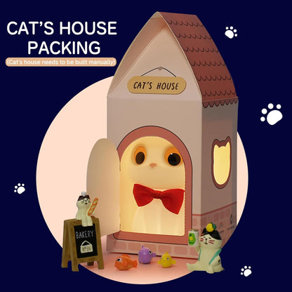 Kitty Cat Night Light for Kids, Cute Cat Lamp Portable Silicone Animal Nightlight Rechargeable