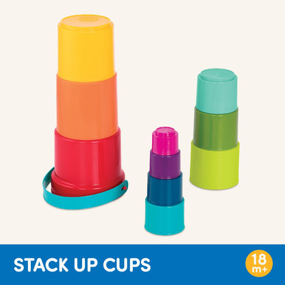 Battat Stacking Cups, Stack Up Cups Nesting Toy Set, 10 Pieces, Toddler