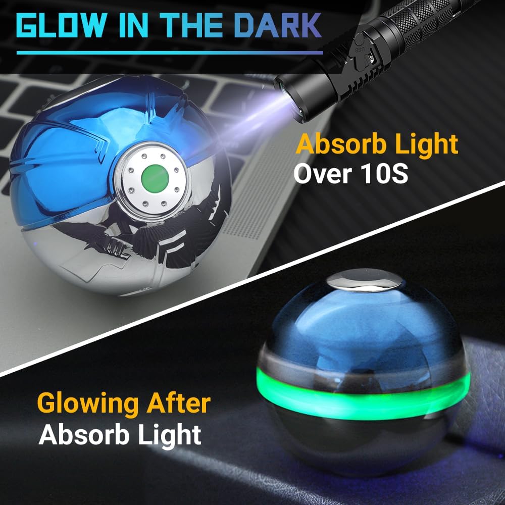 Metal Fidget Spinner Toy Glow in The Dark, Luminous Heavy Duty Cartoon Spinner Birthday Gift for