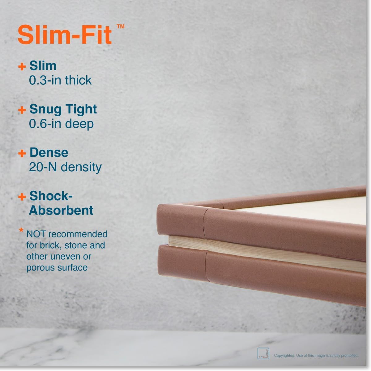 Roving Cove Slim-Fit Corner Edge Protector for Baby Proofing (Small 15ft Edge 4 Corners), Furniture