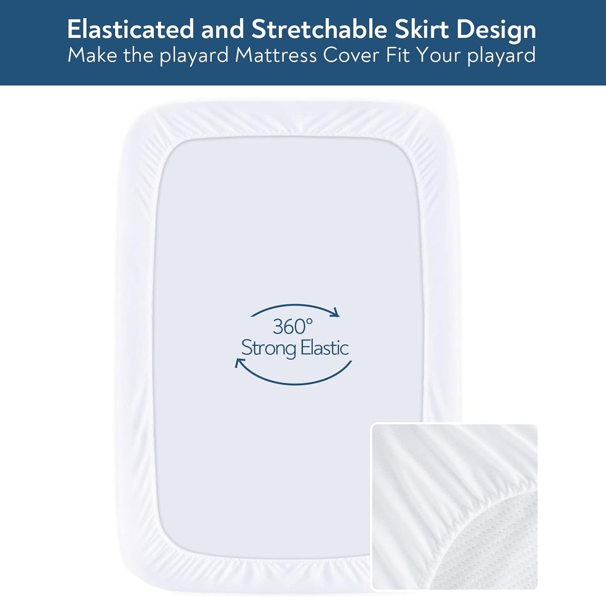 Pack and Play Mattress Pad Protector 38" x 26", 2 Pack Waterproof Pack and Play Cover Sheets