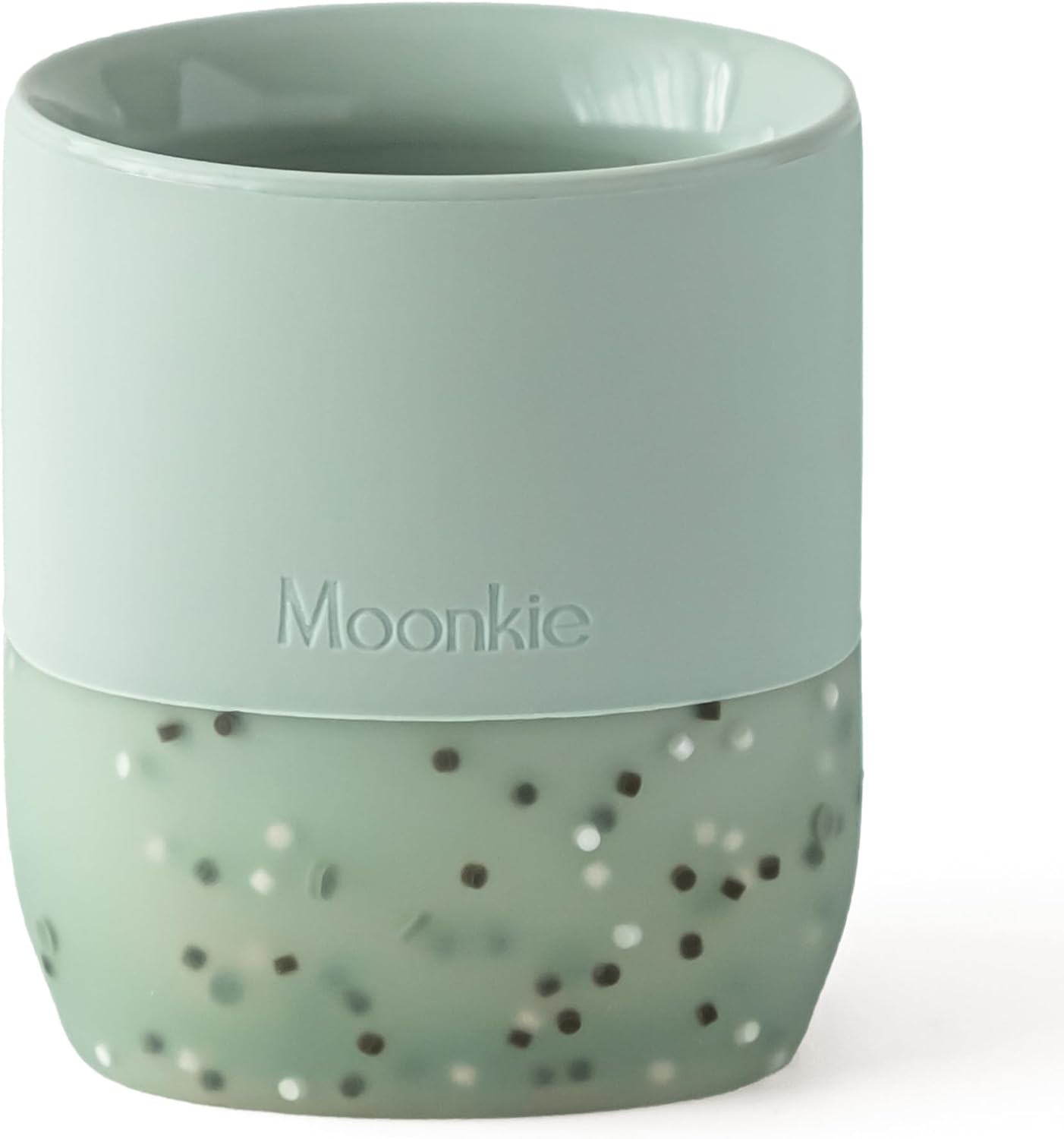 Moonkie Silicone Baby Cup 4 Months+ | Open Training Drinkware for Infants with Confetti Sprinkles |