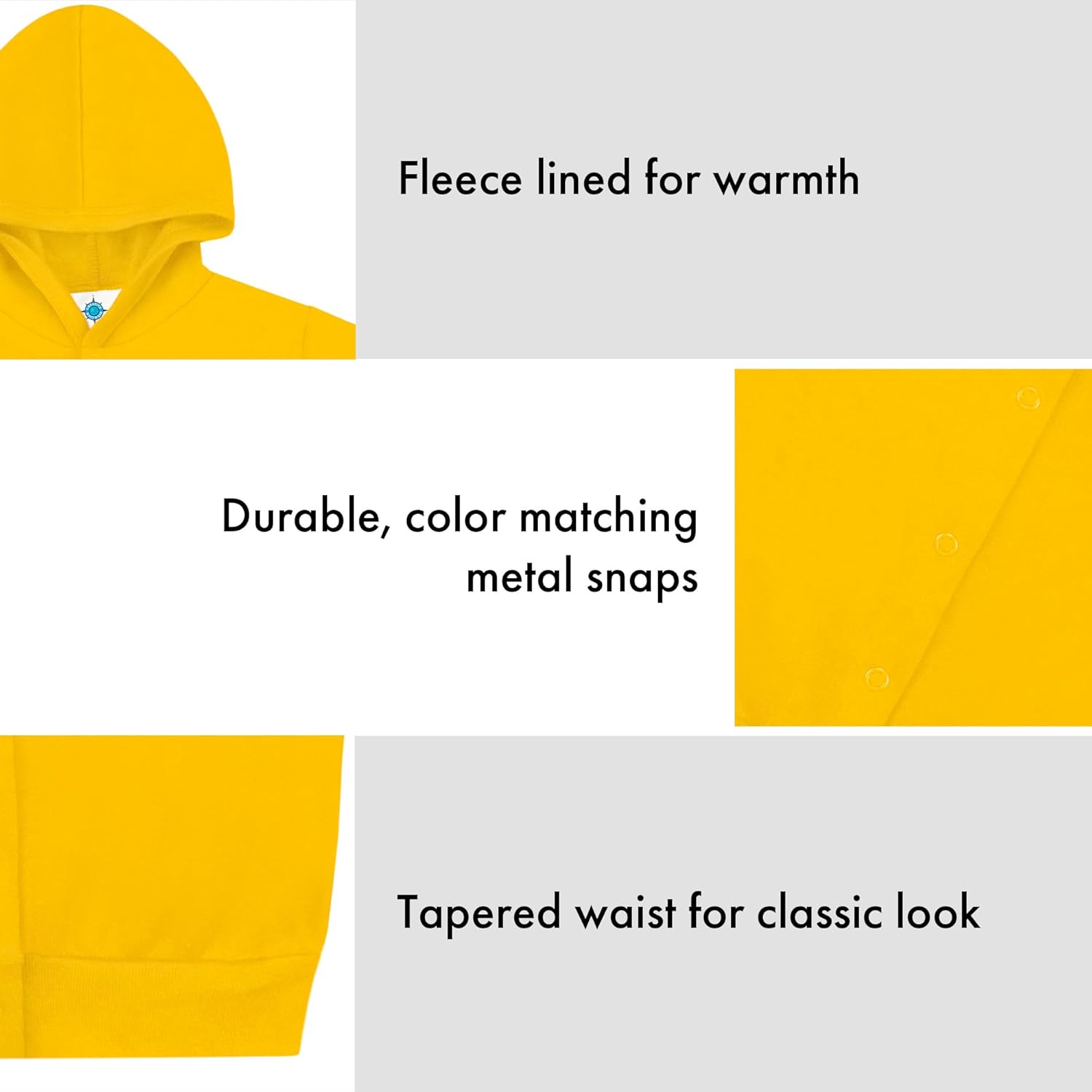 Creative Knitwear College Baby Snap Hooded Jacket - Team Logo, Multiple Colors, for Boys & Girls