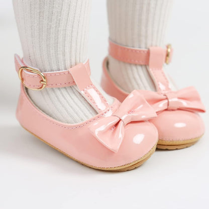 Baby Shoes Mary Jane Flats Non Slip Soft Sole Infant Toddler Sneakers First Walkers Party Christmas
