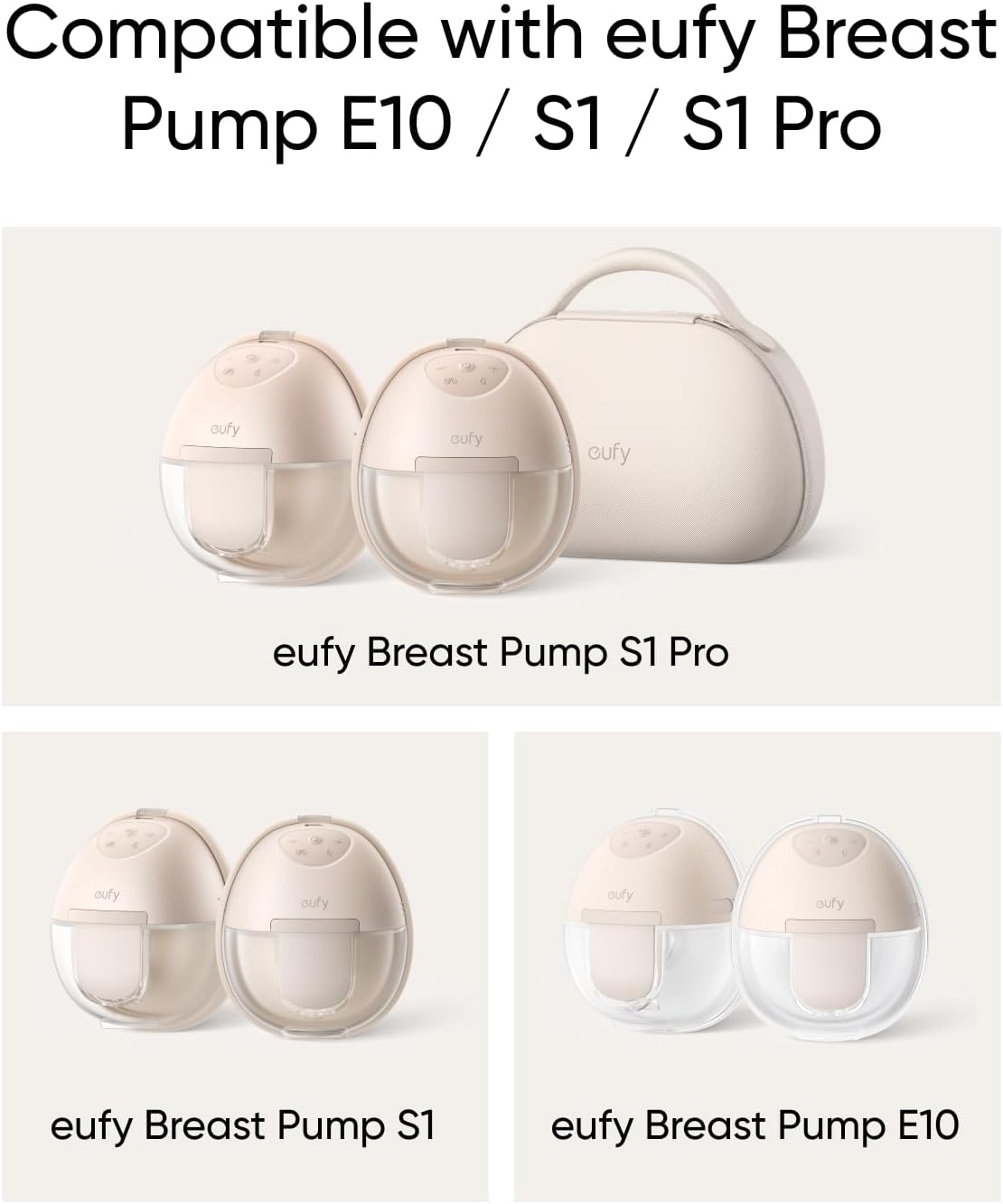eufy Original 19mm Sizing Inserts (2-Pack) for Wearable Breast Pump S1/S1 Pro/E10/E20, Silicone