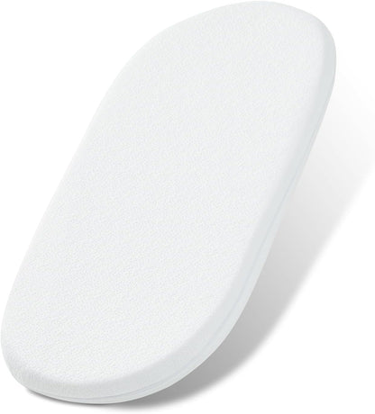 NeoBorn Baby Bassinet Mattress Pad, 30" x 15" Dual Sided Comfort Gel Memory Foam Mattress with