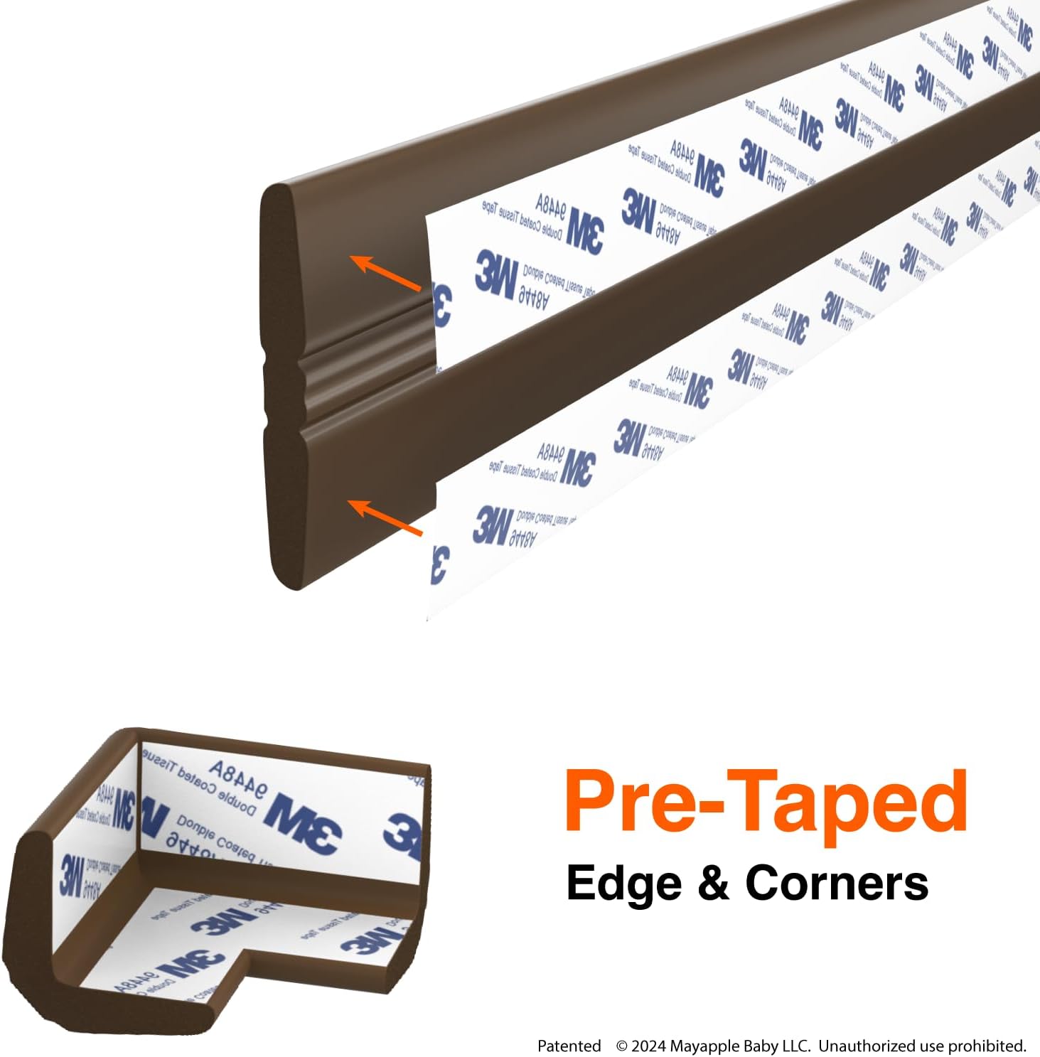 Roving Cove PreFit (Classic) Furniture Edge Corner Protector (Standard 15ft Edge 4 Corners), Baby