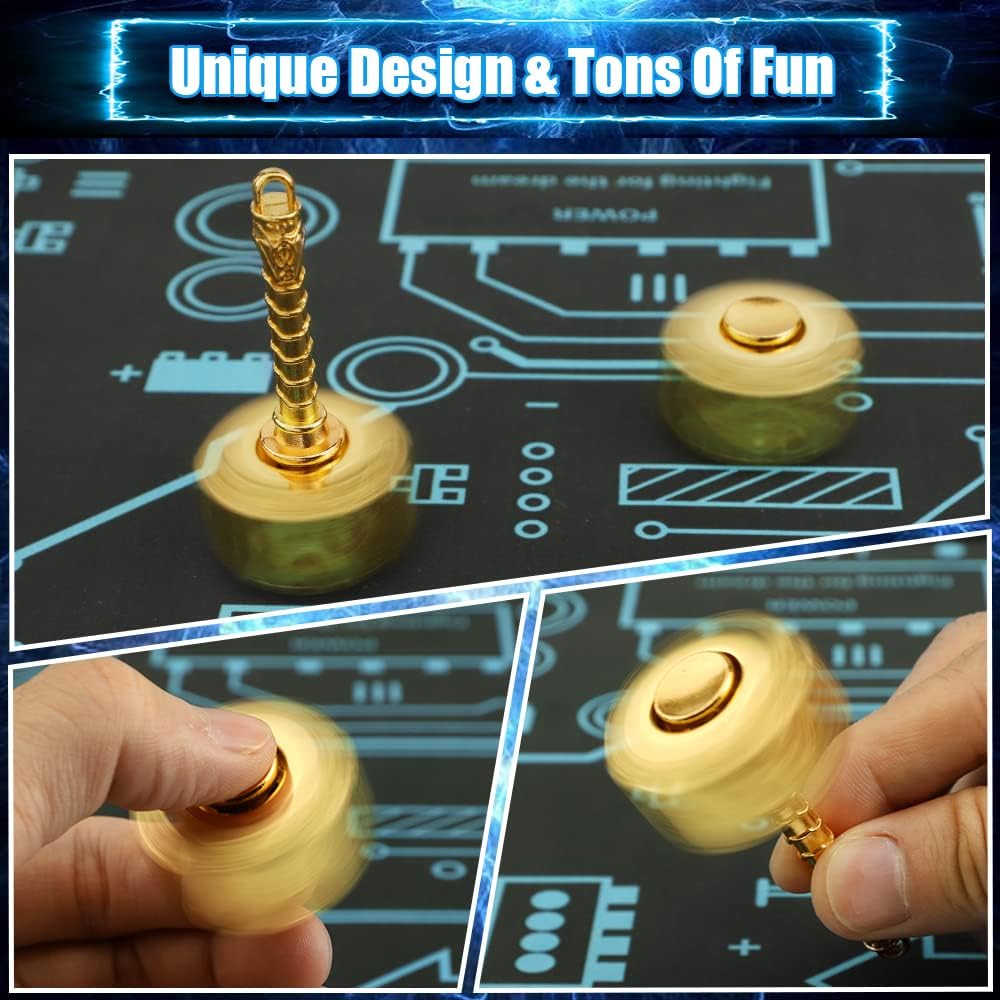 Transformable Fidget Spinner, Metal Hand Hammer Fidgit Chain Toy for Kids Adults, Cool Shield