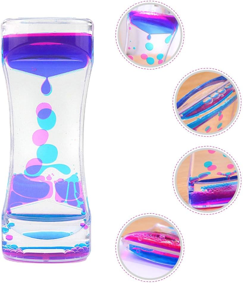 Liquid Motion Bubbler Timer Colorful Oil Hourglass Liquid Sensory Toys ADHD Anxiety Autism Activity