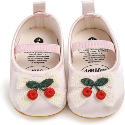 Baby Shoes Mary Jane Flats Non Slip Soft Sole Infant Toddler Sneakers First Walkers Party Christmas