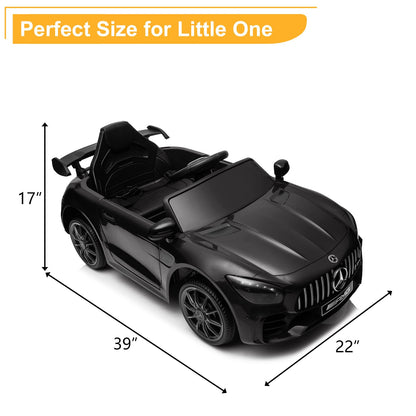 Winado 12V Licensed Mercedes Benz AMG GTR Kids Ride on Electric Car, Black
