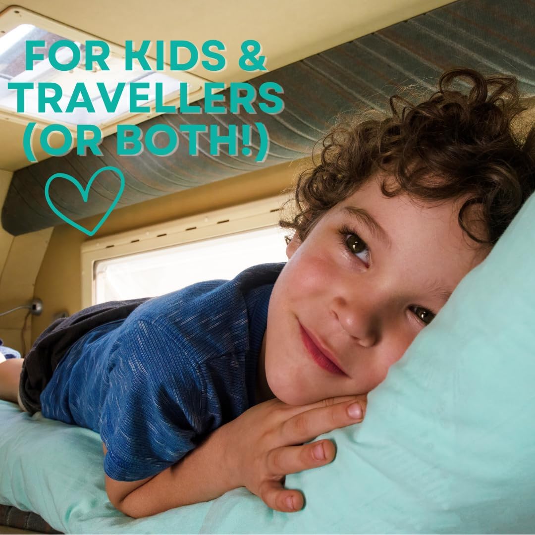 kinder Fluff Toddler Pillows for Bed (2X) - The Only Kids Pillow 300T Cotton Shell & Down