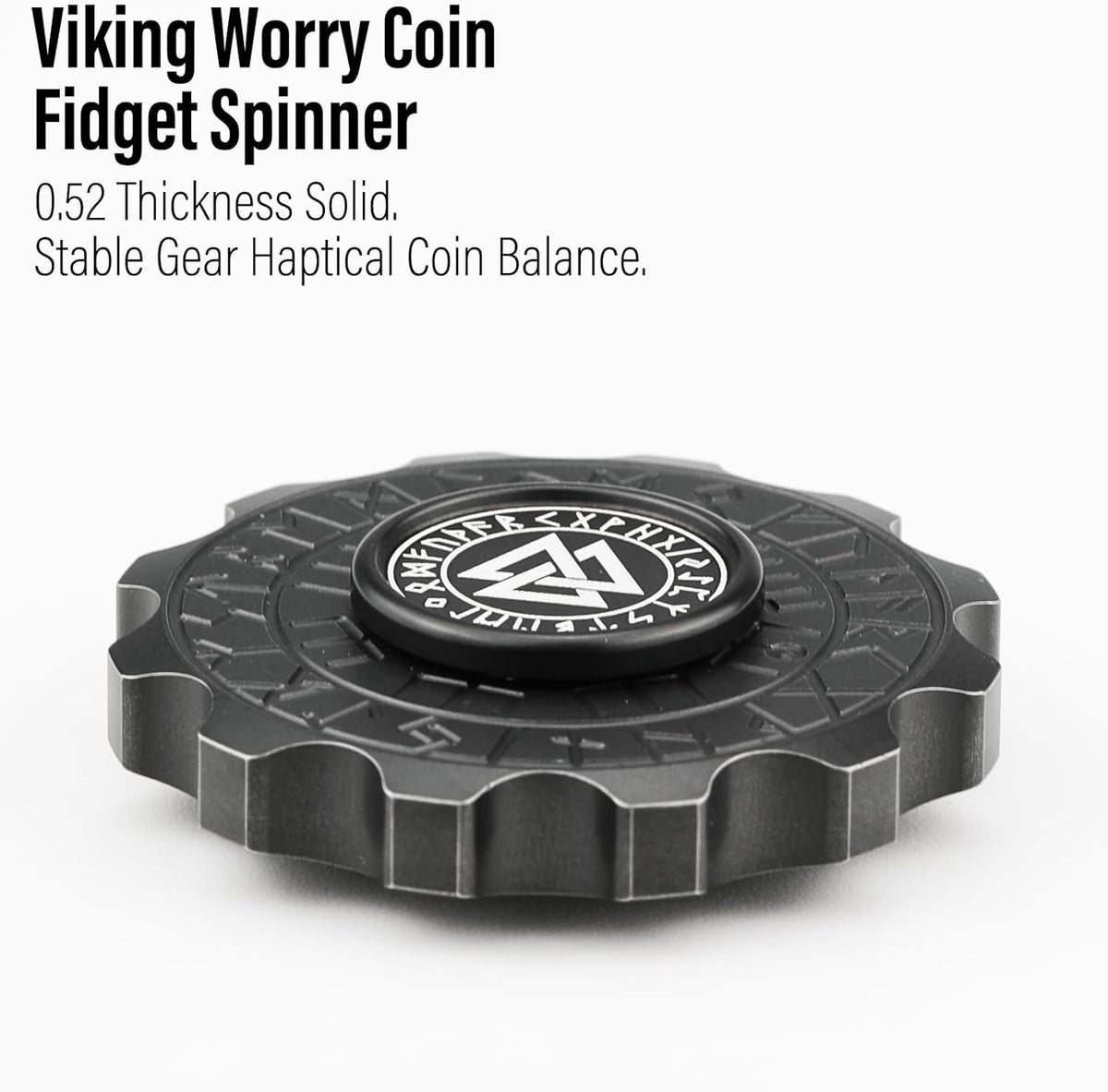 FREELOVE Metal Fidget Spinner, Viking Pirate Haptic Gyro, Heavy Stainless Steel Hand Spinning