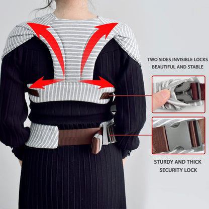 vrbabies Baby Wraps Carrier Newborn to Toddler (Striped Grey)