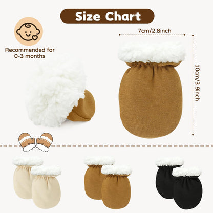 Cute Baby Mittens Newborn, No Scratch Baby Boy Mittens, Baby Girl Hat Gloves for Toddlers, Infant