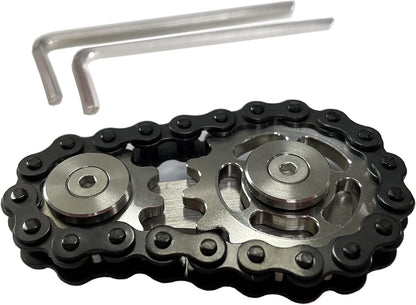 Stainless Steel Sprocket Fidgets Chain Fidget Cube Gears Linkage Bike Chain Novelty Fidget Block