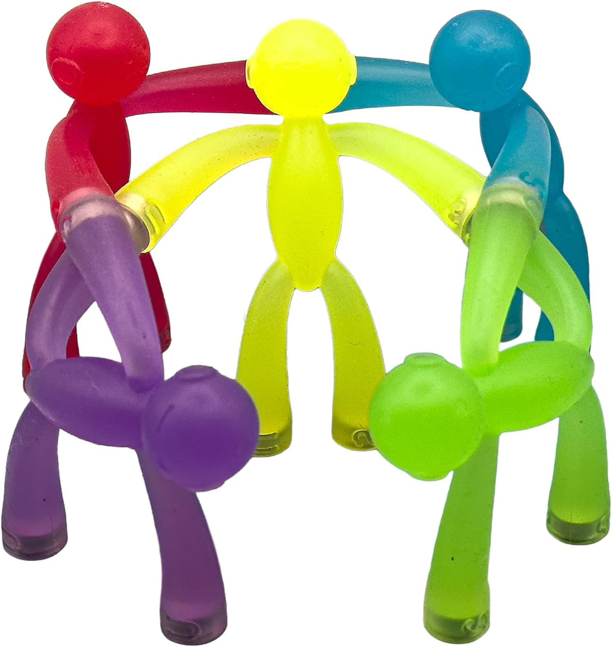 MAGMEN Enhanced Grip Magnetic Fidget Toy Figures for Kids 3-8 & Toddlers| 5 Piece Opaque Color