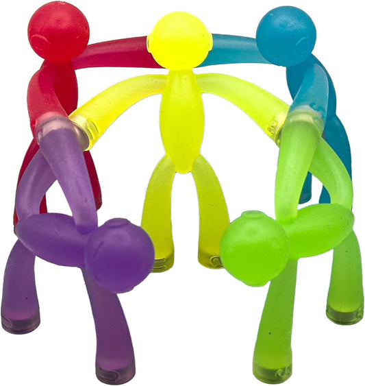 MAGMEN Enhanced Grip Magnetic Fidget Toy Figures for Kids 3-8 & Toddlers| 5 Piece Opaque Color