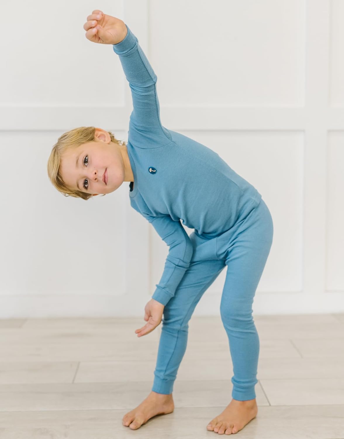 moimoln 6M-8Y Modal Cotton Solid Soft Breathable Baby Toddler Boys Girls Snug fit Pjs Long Sleeve
