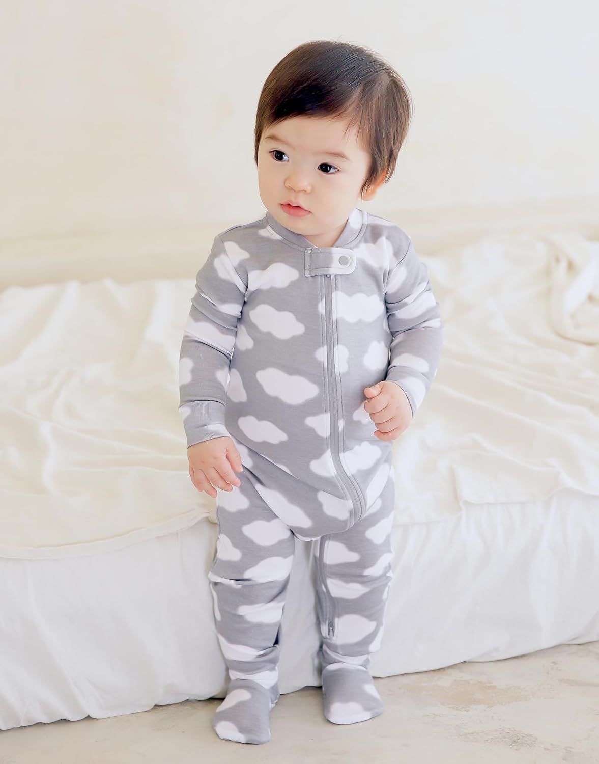 VAENAIT BABY Infant Toddler Boys Girls Footed Pajamas One-PIece Romper Sleep and Play 0M-2T