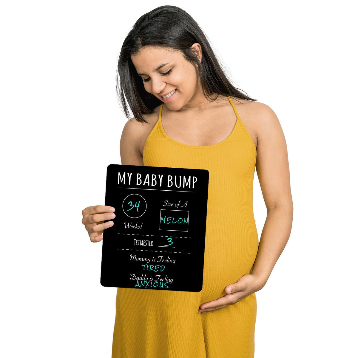 Pregnancy Timeline Sign/My Baby Bump Infant Chalkboard Style Milestone Photo Prop Board / 10" x 12"