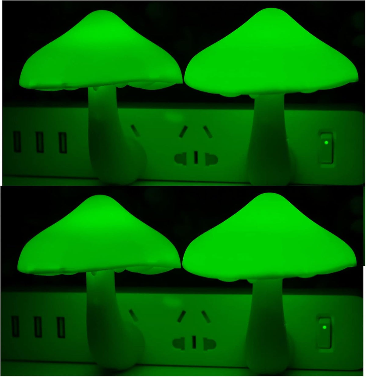 AUSAYE 4 Pack Plug in Night Light, Mushroom Light LED Nightlights for Kids, Adults, Bedroom