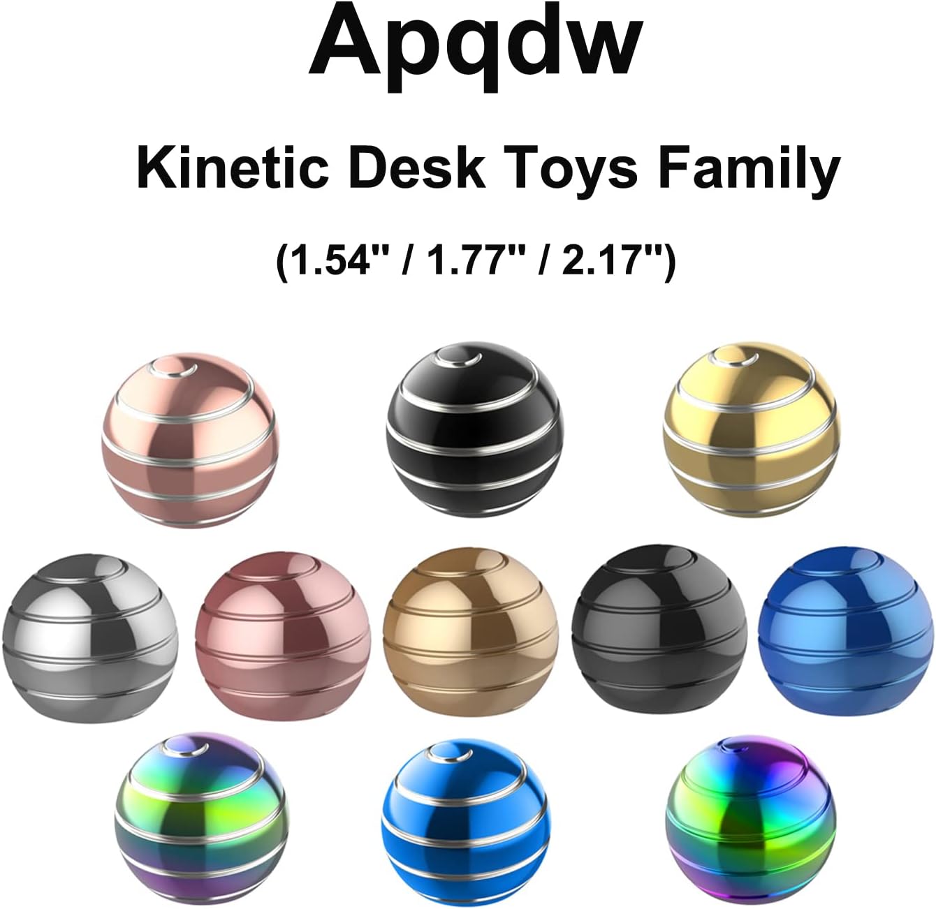 Kinetic Desk Toys for Office for Adults, 2.17'' Metal ADHD Fidget Toys for Adults, Optical Illusion