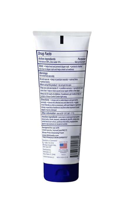 HomeCare PRO Rapid Relief Adult Diaper Rash Cream – Extra Thick, Moisturizing Barrier Cream for