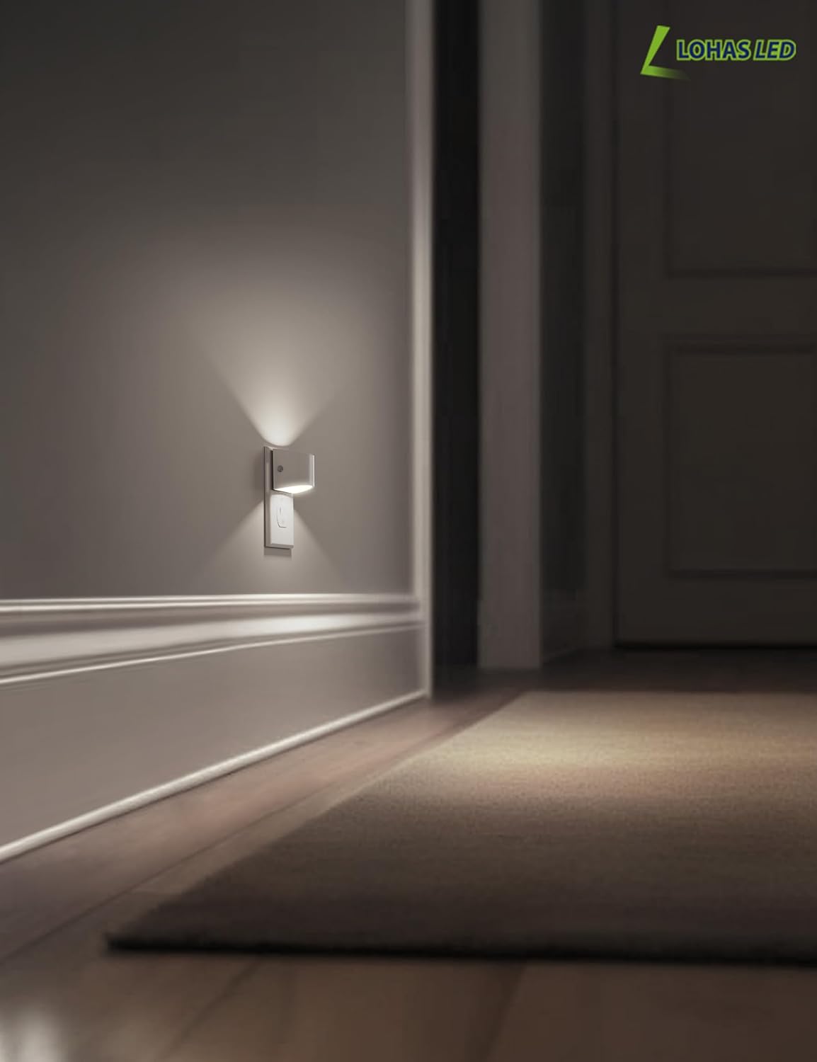L LOHAS LED Night Lights Plug into Wall, Dimmable Night Light with 3 Level Brightness, 5000K