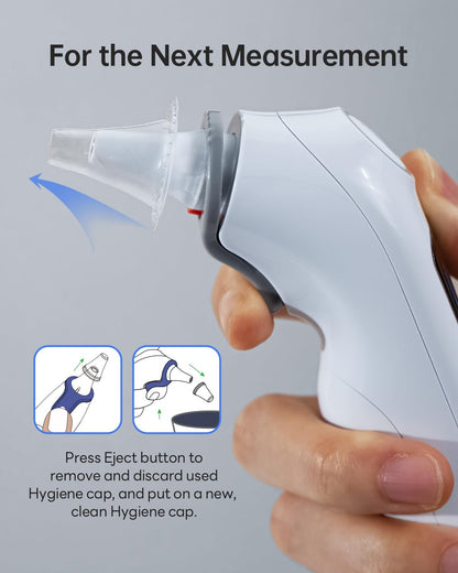 femometer Infrared Ear Thermometer for Adults & Kids, Highly Accurate, 1s Result, 30 Memory Recall