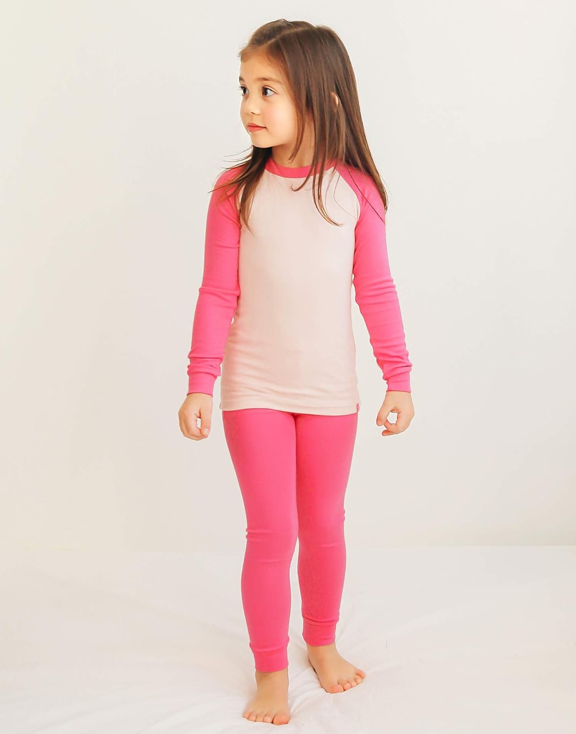VAENAIT 6M-12Y Toddler Toddler Kids Toddler Girls Boys Soft Comfy Modal Tencel Solid Raglan