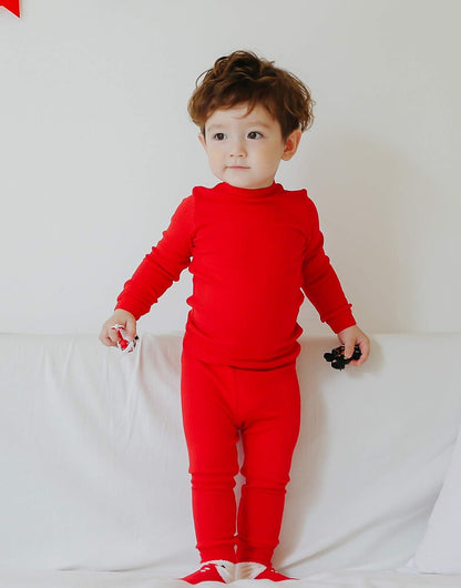 VAENAIT 6M-12Y Toddler Kids Girls Boys Soft Comfy Modal Tencel Solid Raglan Sleepwear Pajamas Pjs