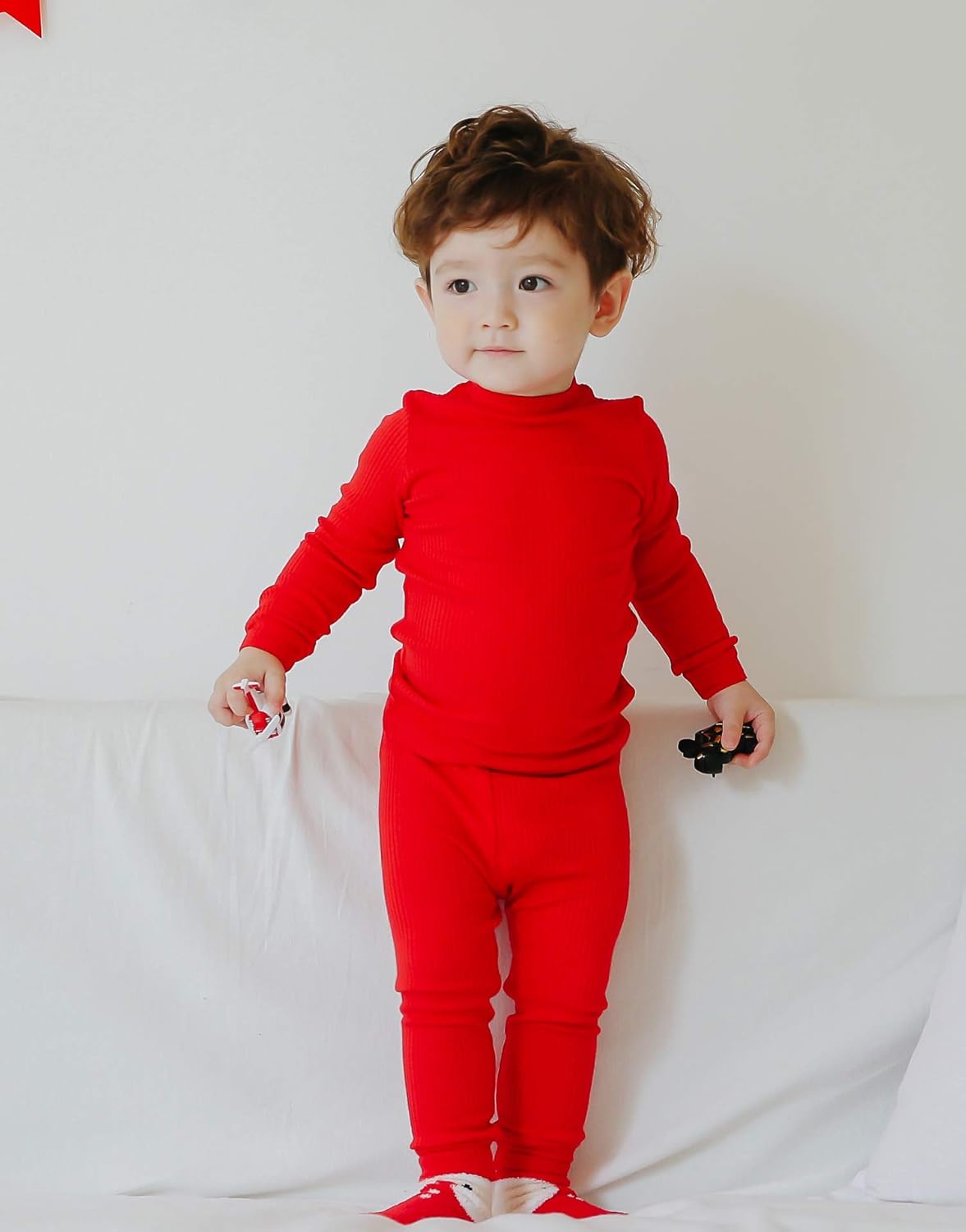 VAENAIT 6M-12Y Toddler Kids Girls Boys Soft Comfy Modal Tencel Solid Raglan Sleepwear Pajamas Pjs