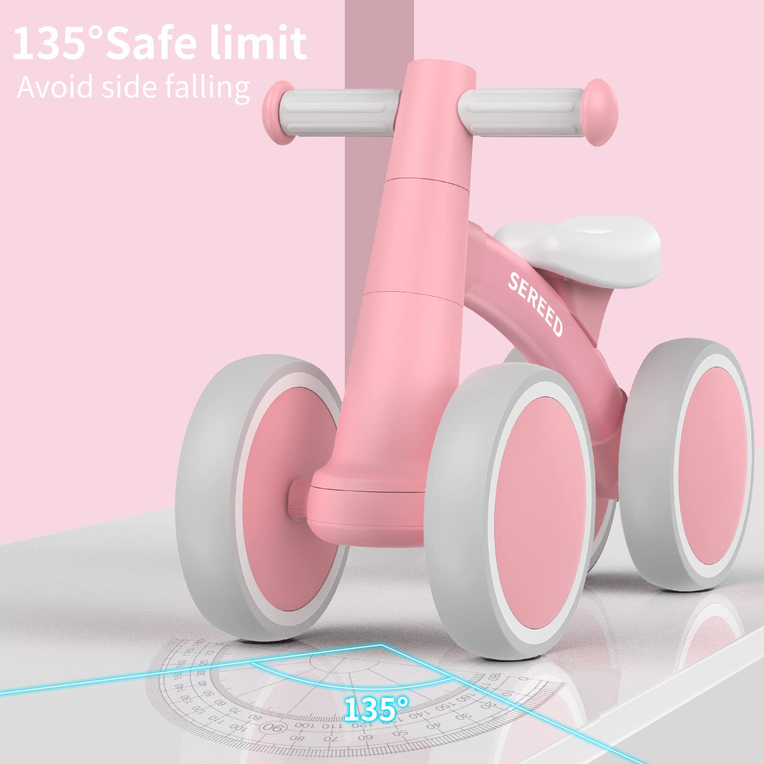 SEREED Baby Balance Bike for 1 Year Old Boy Girl, First Birthday Gift Toy