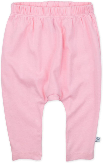 HonestBaby Multipack Harem Pants Roomy Fit Pull on Bottoms 100% Organic Cotton for Infant Baby