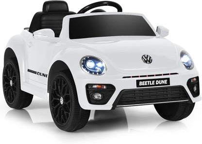 Costzon Ride on Car, 12V Licensed Volkswagen Beetle Battery Powered Vehicle w/Remote Control