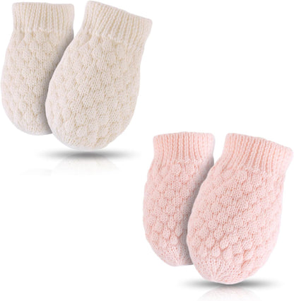 Baby Knit Mittens Toddler Boys Girls Gloves Winter Infant Newborn No Scratch Mitten 0-3 Years