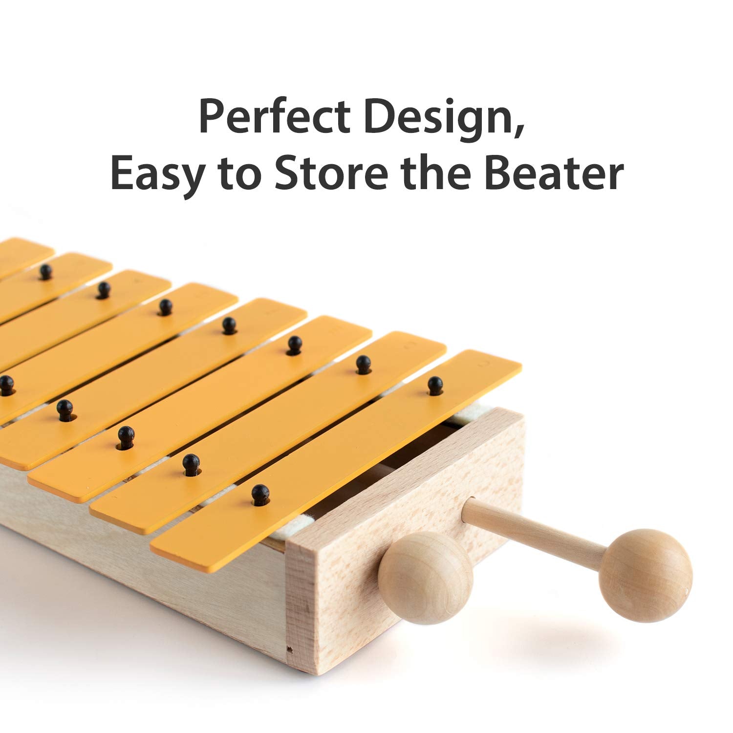 MUSICUBE 13 Keys Xylophone for Kids Wooden Xylophone Musical Instrument with Mallets Glockenspiel