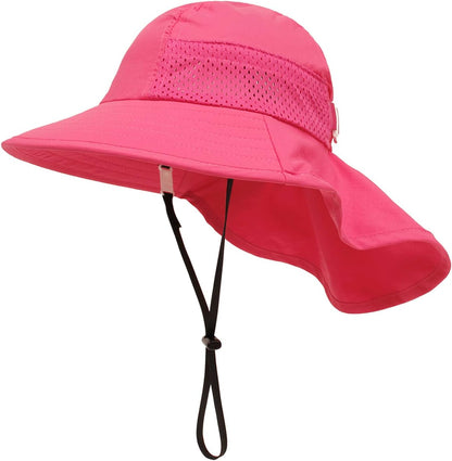 XIAOHAWANG Girls Sun Hat Baby Beach Hats Boys UPF 50+ Kids Summer Protection Cap Toddler Breathable