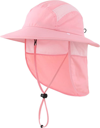 Home Prefer UPF 50+ Boys Sun Hat with Neck Flap Wide Brim Summer Beach Bucket Hat for Boys Girls